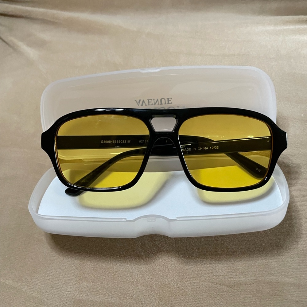 Yellow lens sunglasses
